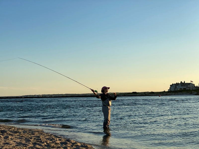 Fly Fishing for Striped Bass from the Beach in New England