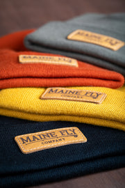 New 2023 ~ MFC Leather Patch Beanie - Maine Fly Company