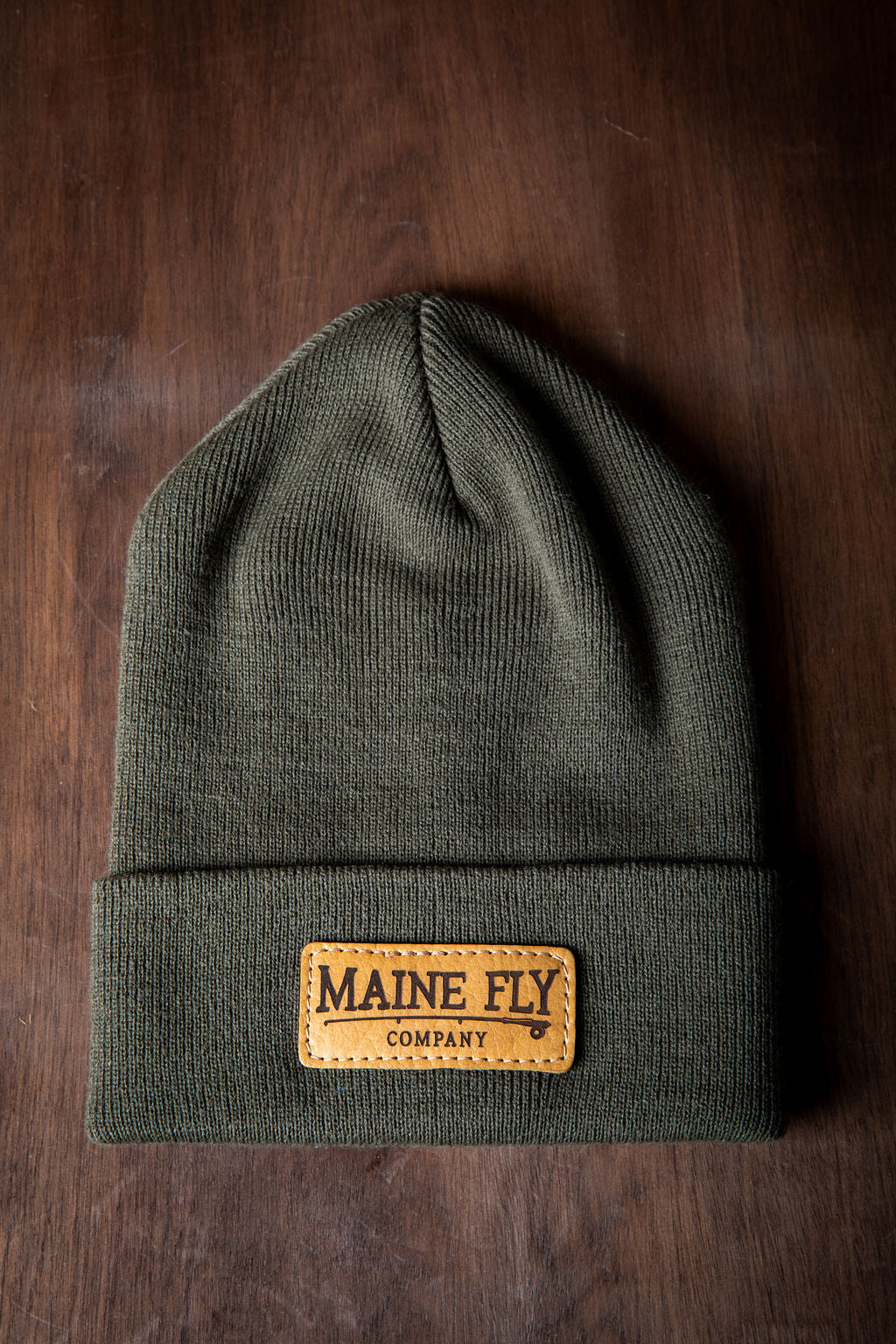 New 2023 ~ MFC Leather Patch Beanie - Maine Fly Company