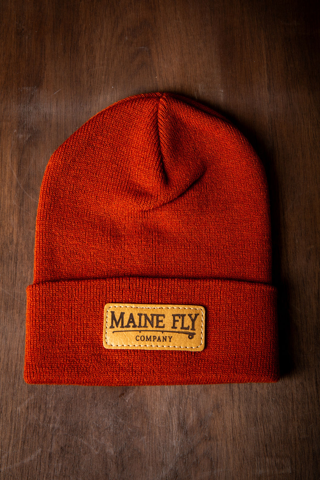 New 2023 ~ MFC Leather Patch Beanie - Maine Fly Company