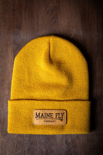 New 2023 ~ MFC Leather Patch Beanie - Maine Fly Company Thumbnail