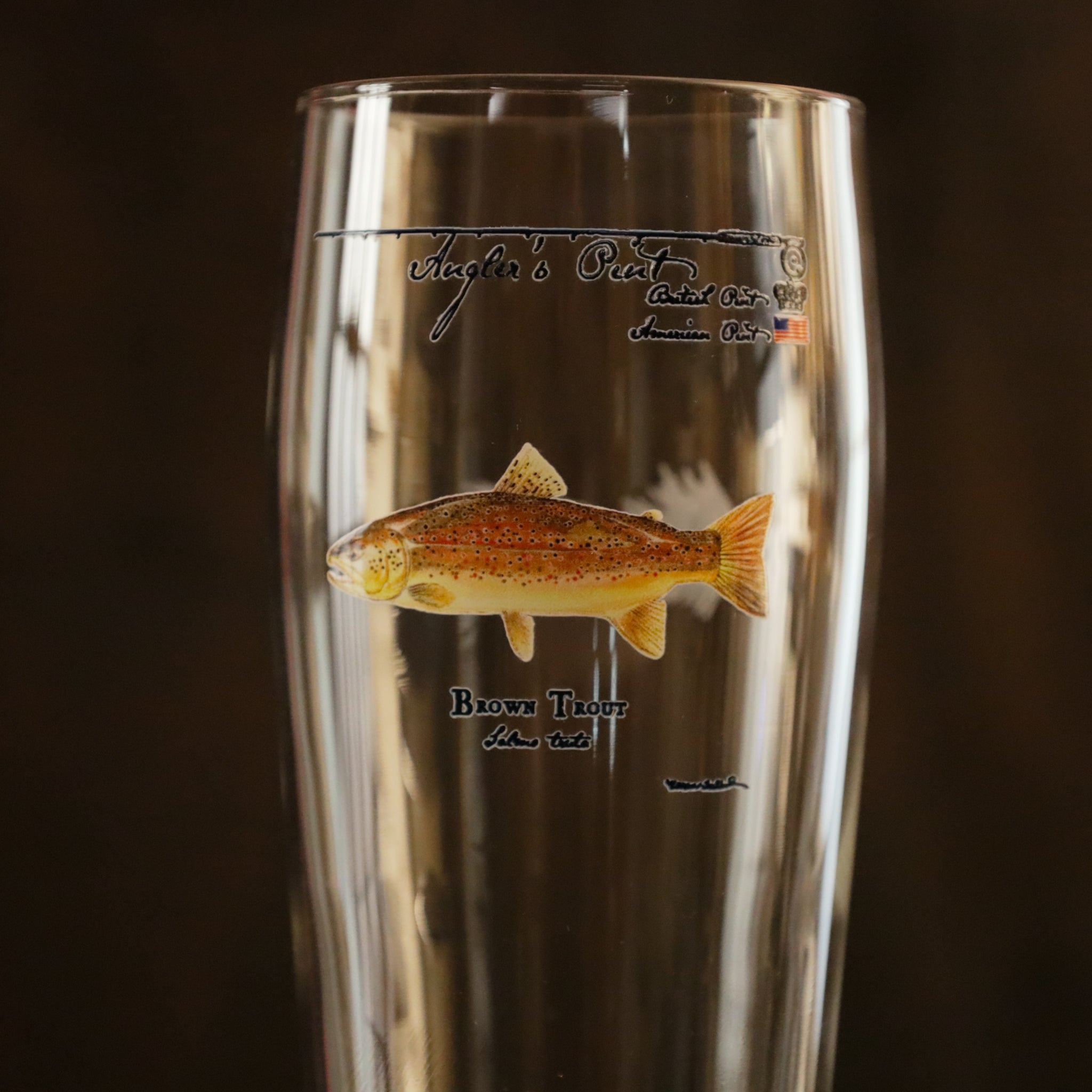 Anglers Pint Glass- (4 to choose from)