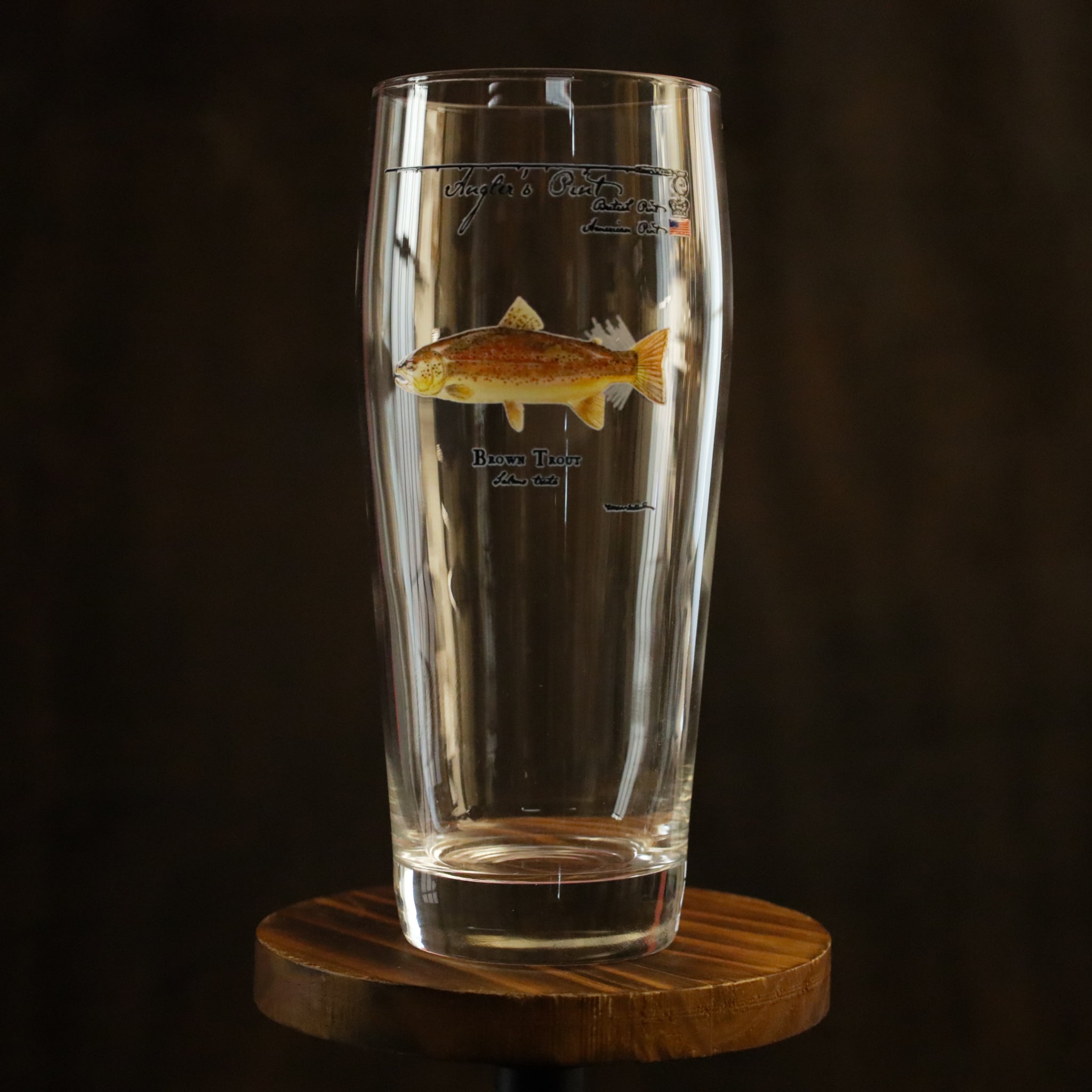 Anglers Pint Glass- (4 to choose from)
