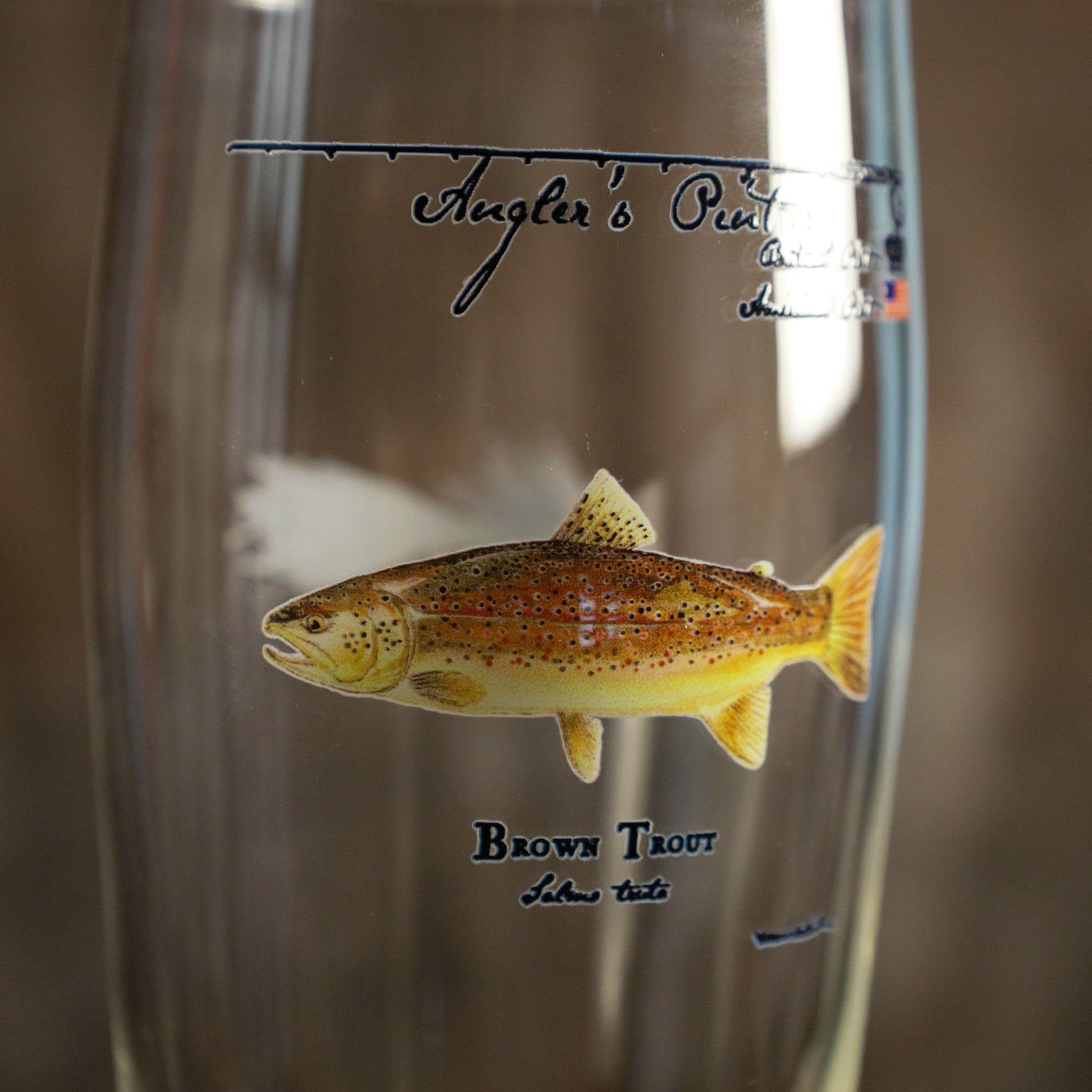 Anglers Pint Glass- (4 to choose from)