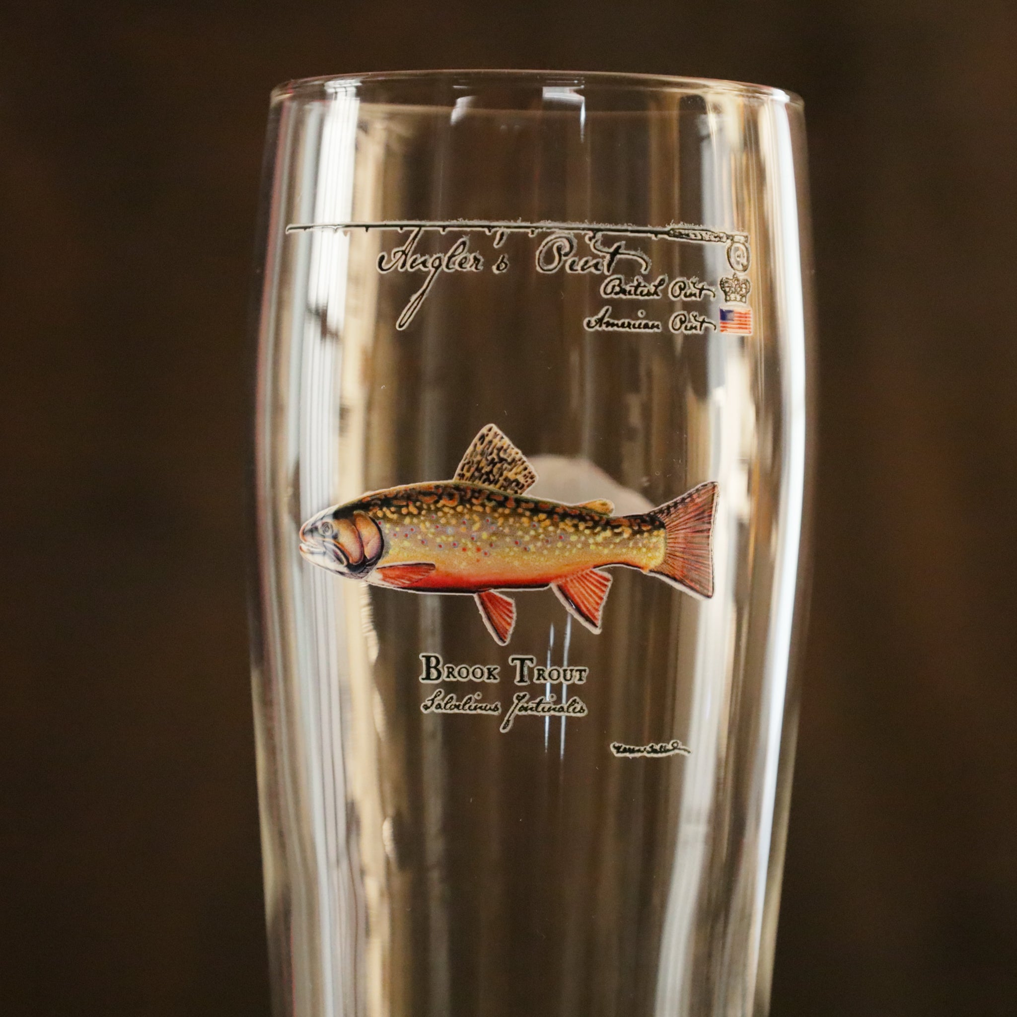 Anglers Pint Glass- (4 to choose from)
