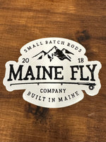 MFC Original Logo Sticker - White - Maine Fly Company Thumbnail