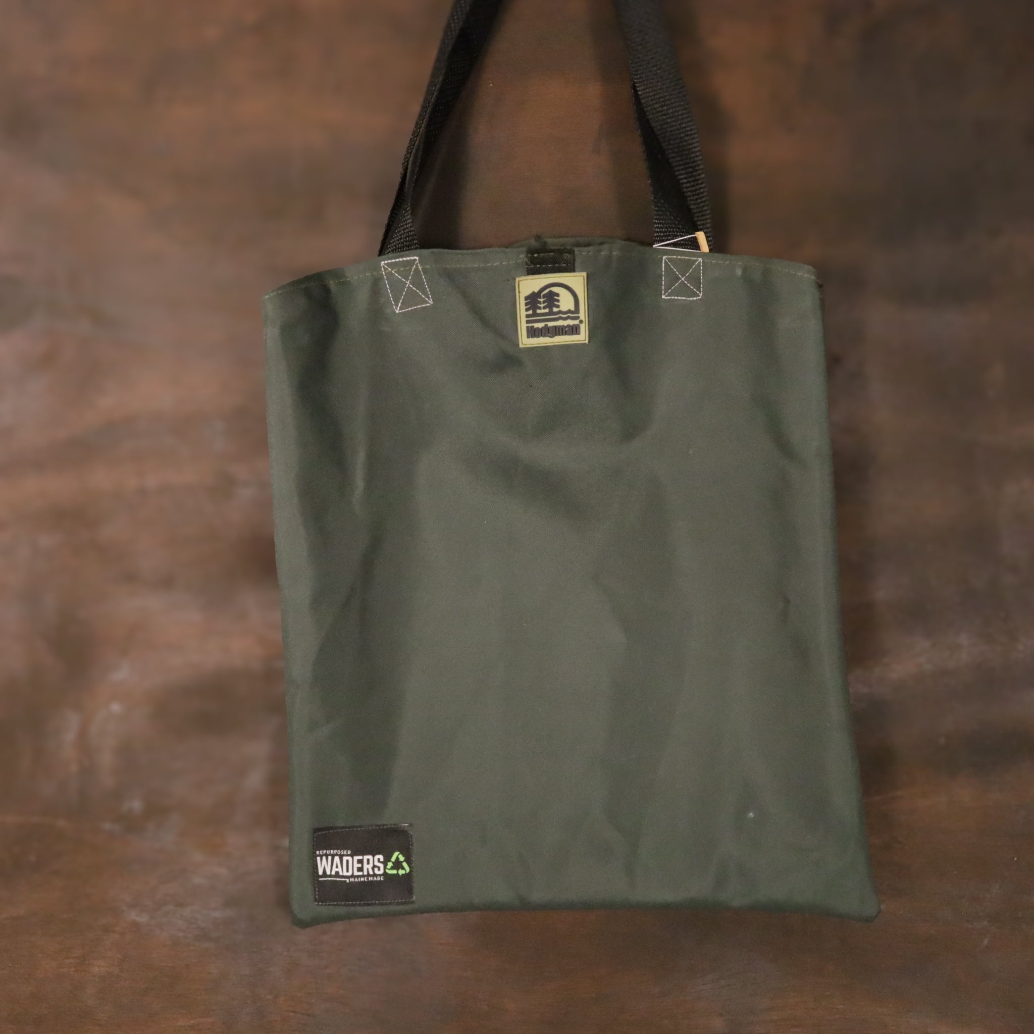 Repurposed Waders- The Catch-All Tote Bag