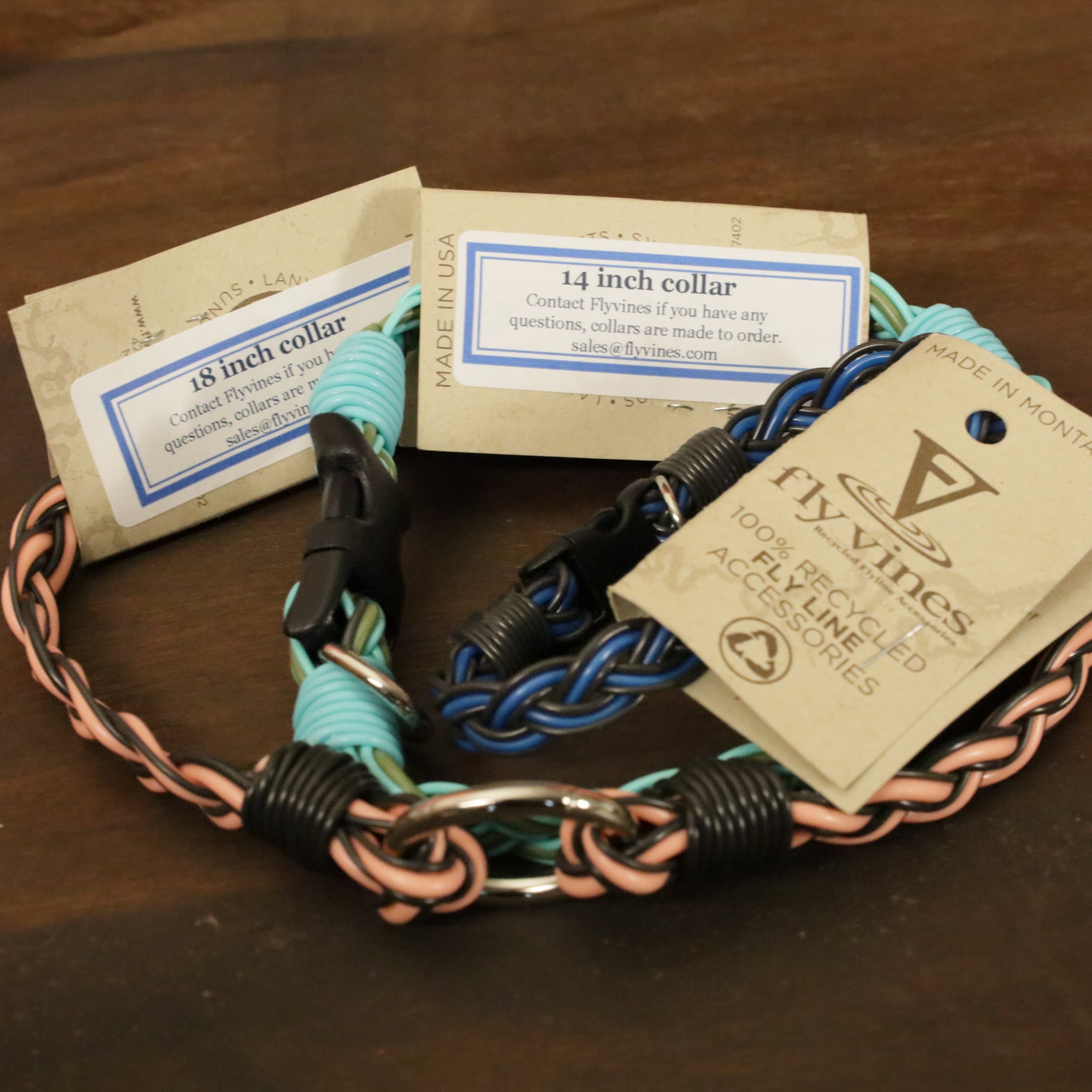 Recycled Flyline Dog Collar from Flyvines - Maine Fly Company