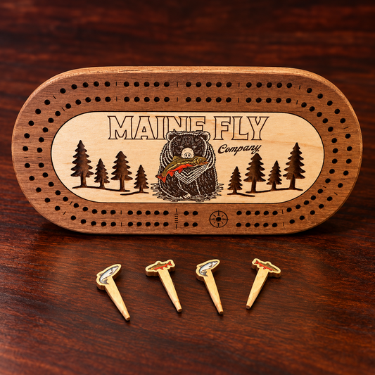 Fish Camp Travel Cribbage Board - Maine Fly Company