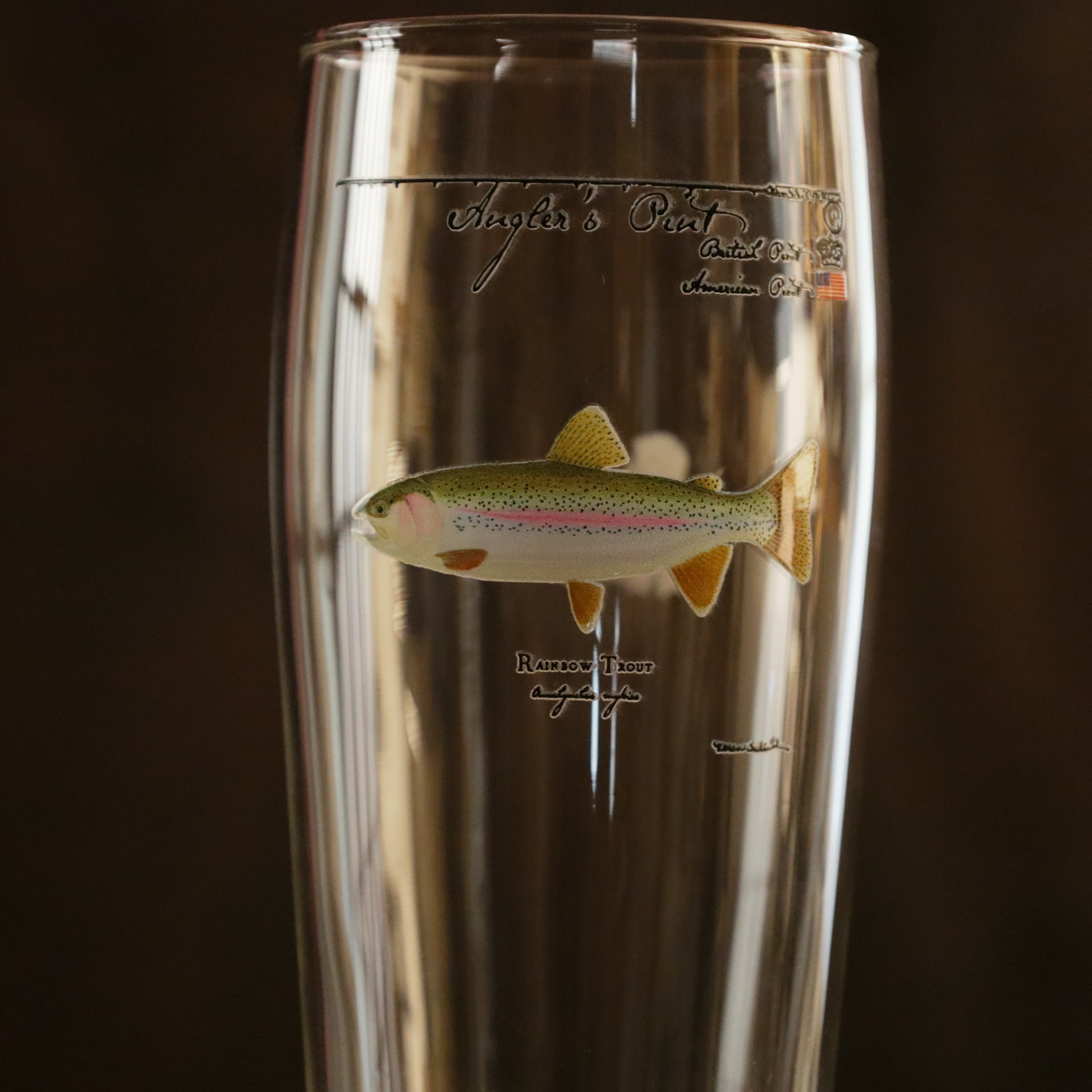 Anglers Pint Glass- (4 to choose from)