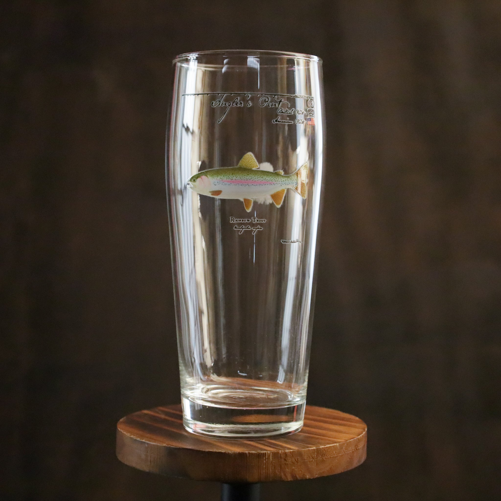 Anglers Pint Glass- (4 to choose from)