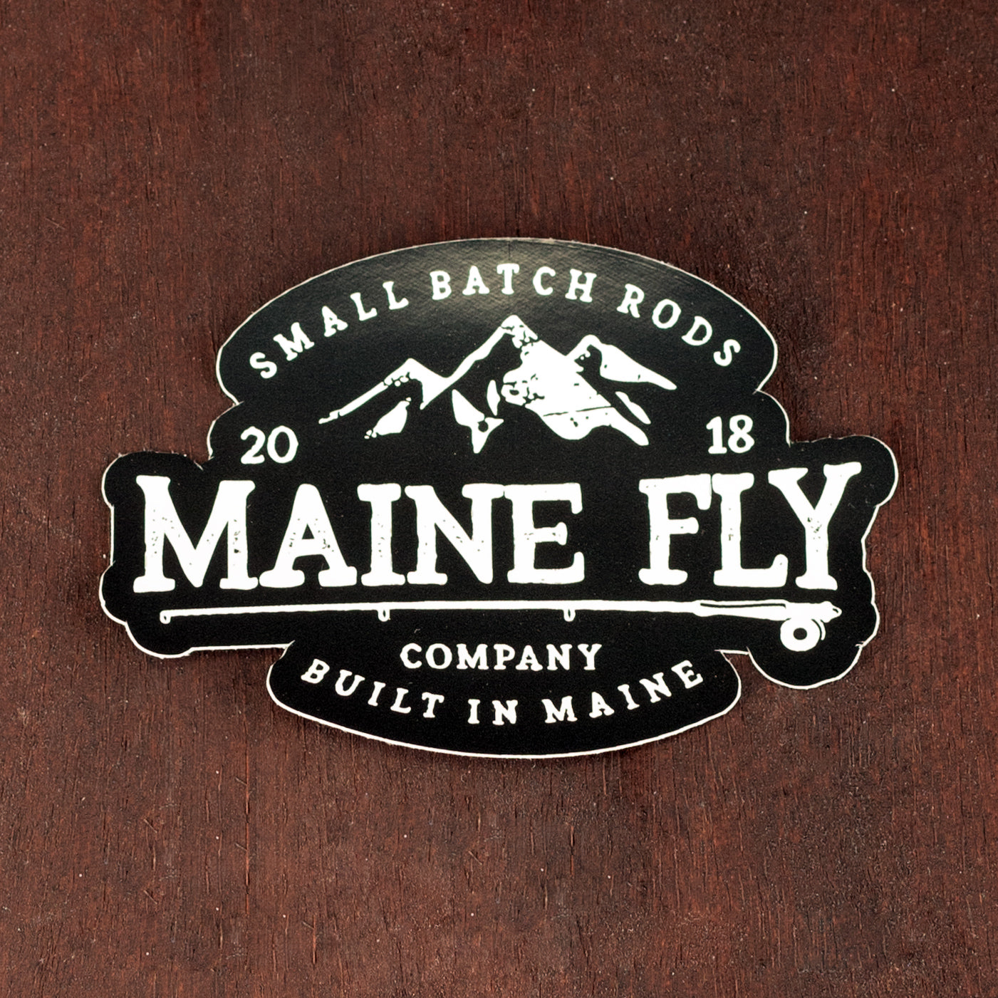 Classic Maine Fly Company logo sticker - Black - Maine Fly Company