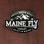 Classic Maine Fly Company logo sticker - Black - Maine Fly Company Thumbnail