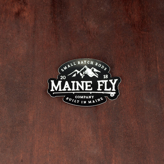 Classic Maine Fly Company logo sticker - Black - Maine Fly Company