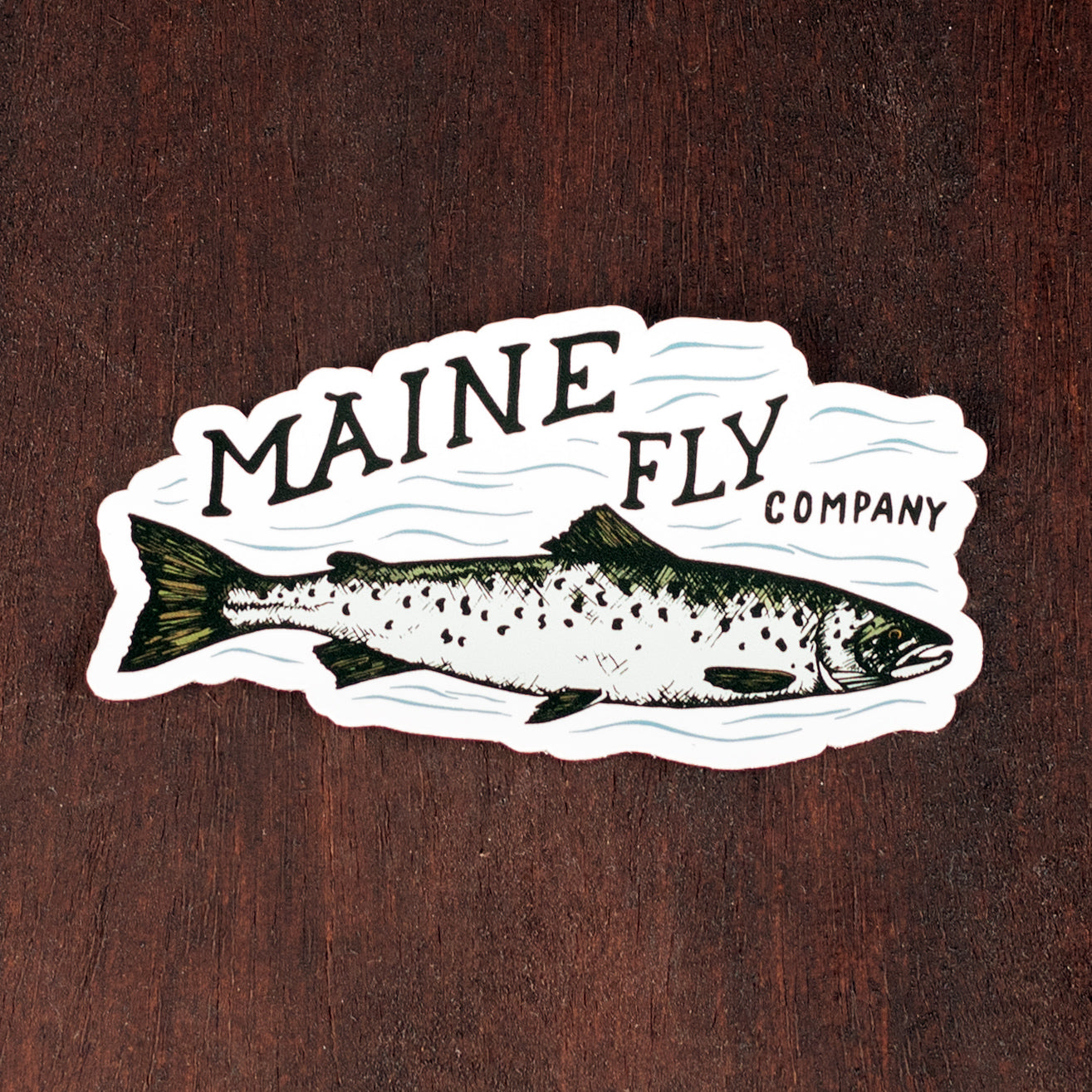 LL Salmon Sticker - Maine Fly Company