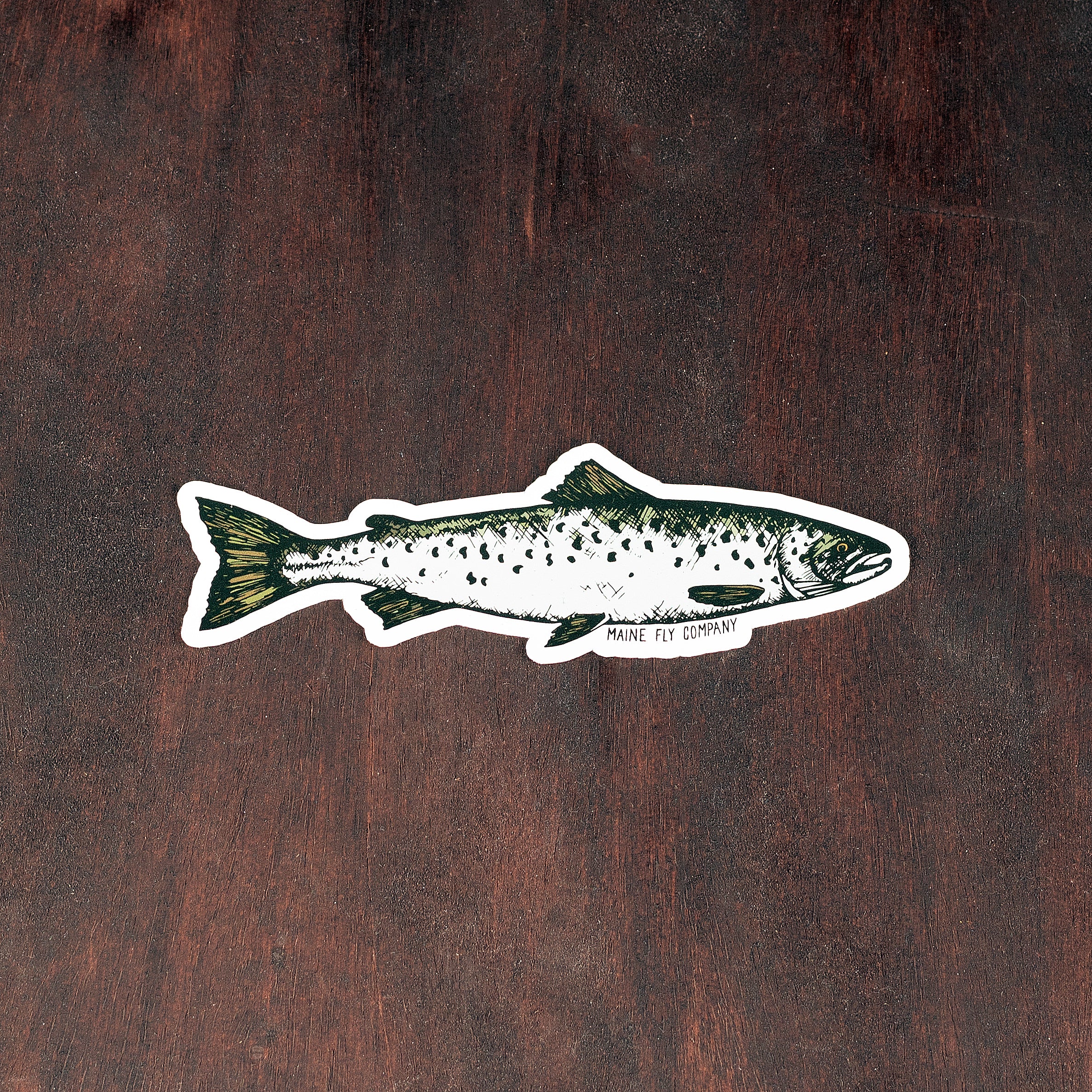 Landlocked Salmon Sticker - Maine Fly Company