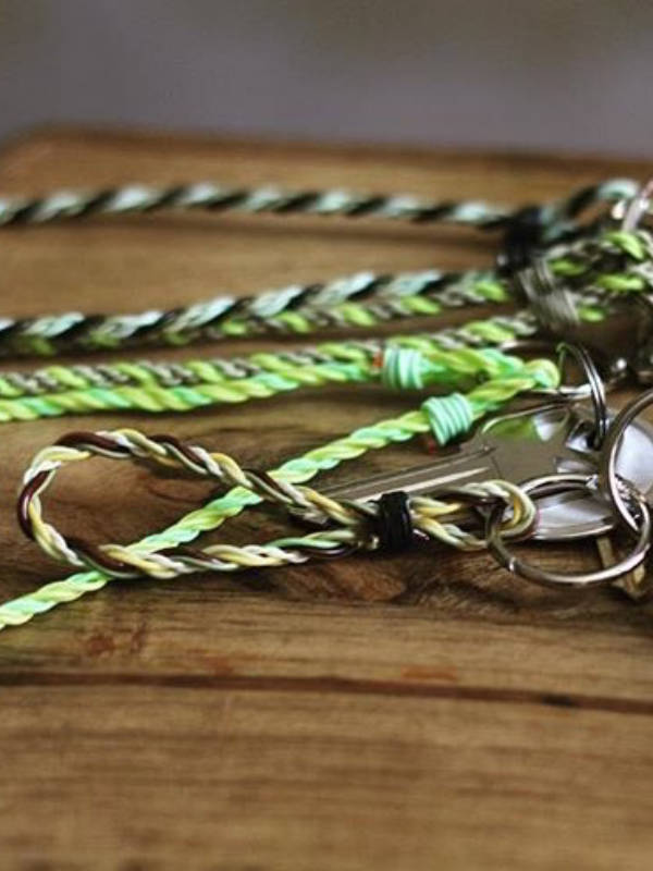 Flyvines Recycled Fly Line Key Chain - Maine Fly Company